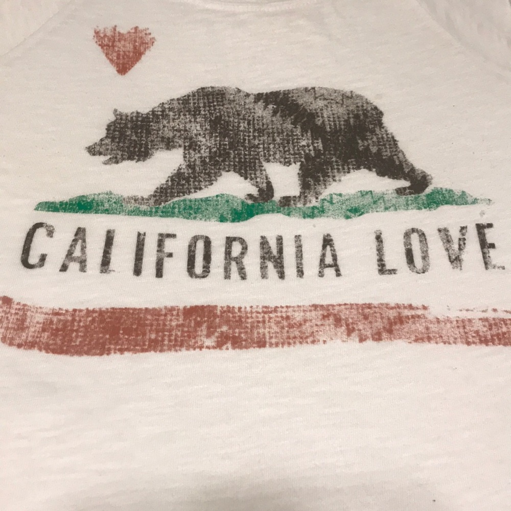 Reflex White Cotton California Love❤️🐻 Muscle Tee
